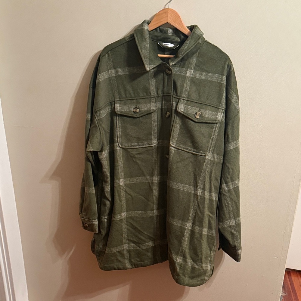 CLEARANCE Sonoma Green Plaid Shacket